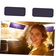 Square Car Window Shades for Windshield Side Windows, 2-Pack Static Cling