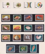 (F373-38) 1968 PNG 2sets 19stamps human rights &Shells 1c to $2 (AM) 