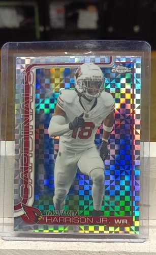 Marvin Harrison Jr. 2025 Topps Chrome - #1 X-Fractor Cardinals