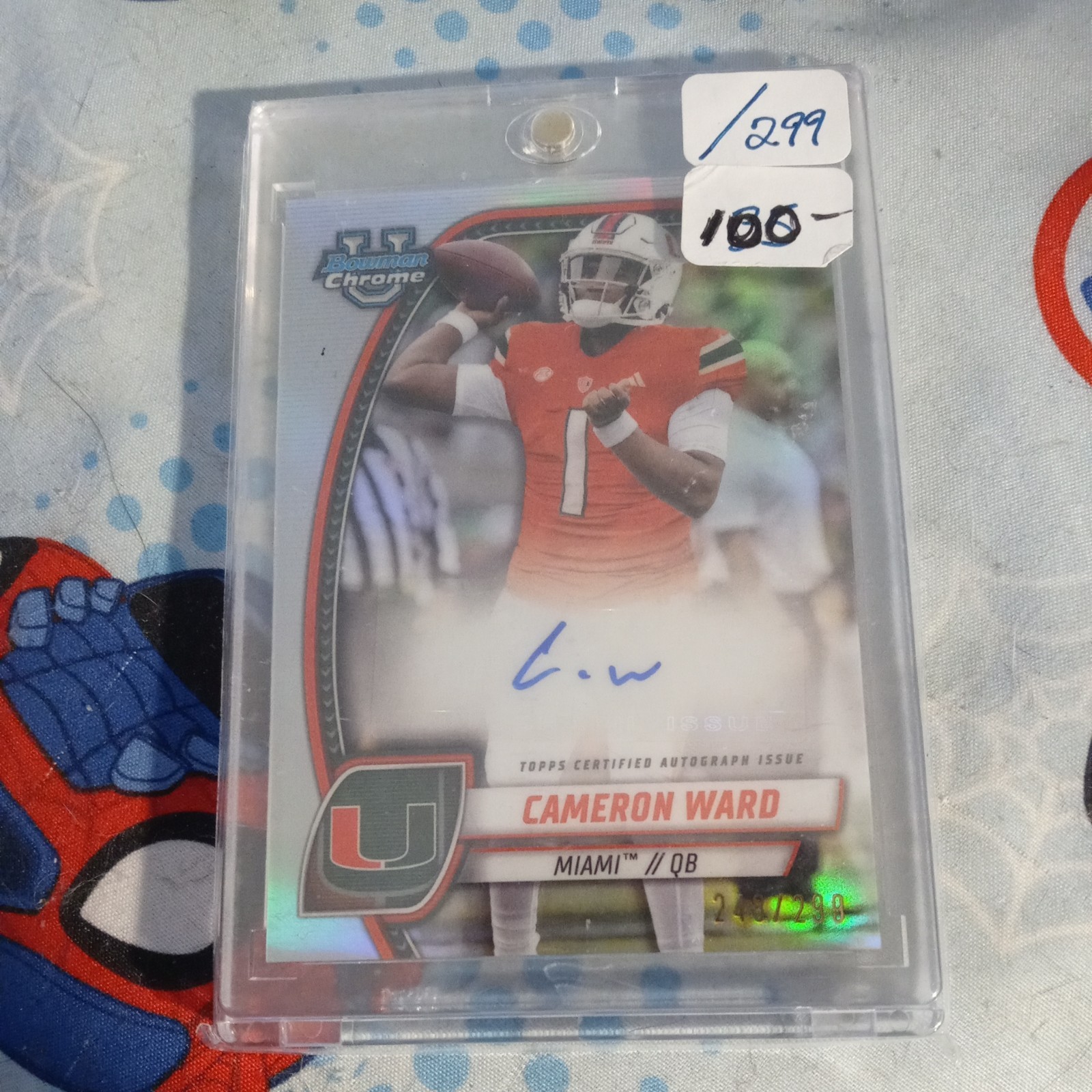 2024 Bowman Chrome U Cam Ward Refractor Auto /299
