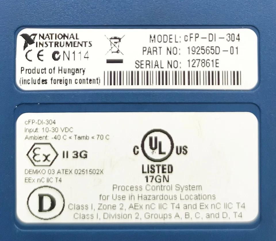 National Instruments CFP-DI-304 192565D-01 32-Ch Digital Input 10-30VDC Module - Image 2 of 4