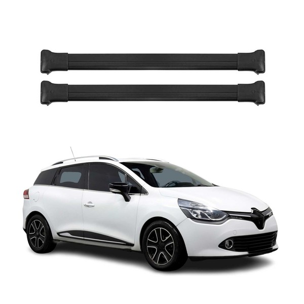 DachträGer GrundtäGer FüR Renault Clio Grandtour 2012-2019 75Kg Alu Schwarz 2X-image