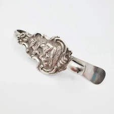 Large Heavy Dutch? Silver Chatelaine Hook Marked