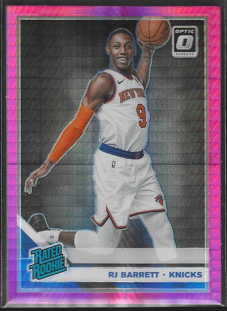 RJ BARRETT MINT RATED ROOKIE PINK HYPER PRIZMS #178 RC SP 2019-20 DONRUSS OPTIC