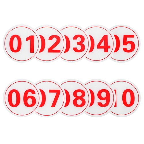 Numbered Plate Restaurant Table Numbers Labels Consecutive Stickers Decals - Picture 11 of 12
