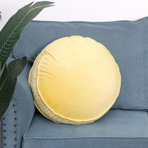 Soft Solid Velvet Pillow Case or Round Car Cushion Cover Sofa Living Room NEW - Bild 16 von 34