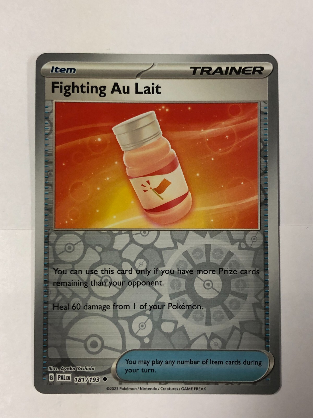 Pokemon Card Paldea Evolved Reverse Holo Fighting Au Lait 181/193 Near Mint