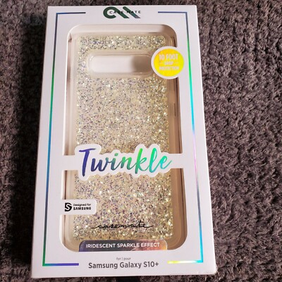 Case-Mate Twinkle Case for Samsung Galaxy S10+, Iridescent Sparkle Glitter, New
