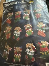 Bucilla 83416 Holiday Collection 12 Felt Appliqu  Christmas Teddy Bear Ornaments
