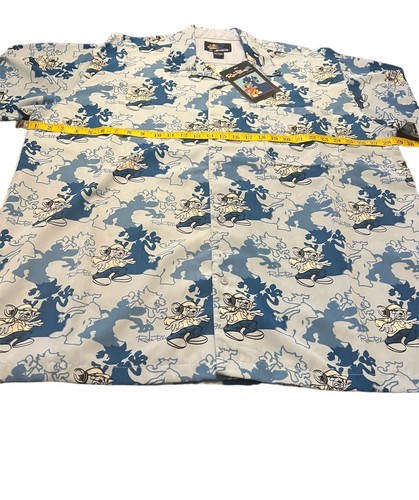 Raw Blue Hawaiian Shirt Mens 2XL Blue Button Up Short Sleeve Casual NWT - Picture 7 of 7