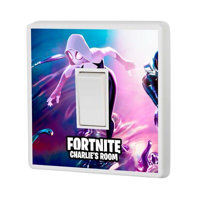 Custom Fortnite personalisierter Lichtschalter Vinyl Aufkleber Abdeckung Haut Aufkleber Kinder