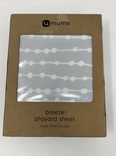 4moms Breeze Playard Sheet Grey And White Waterproof Baby Play Pen