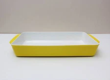 Copco Yellow Enamel Casserole Pan Michael Lax Mid Century Modern Lasagna Pan