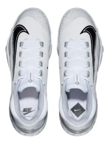 Nike Alpha Huarache Elite 4 Low Baseball Cleats FD6255-100 Men Sz 10.5 - Picture 5 of 8