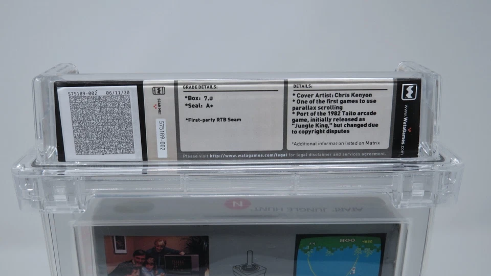 New Jungle Hunt Atari 2600 Sealed Video Game Wata Graded 7.0 A+ Seal! 1988 - Image 4 of 4