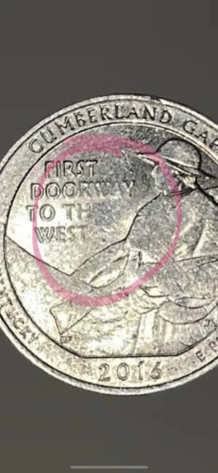 2016 cumberland gap quarter error. Faded Words: “First Doorway To The West” - Image 2 of 2