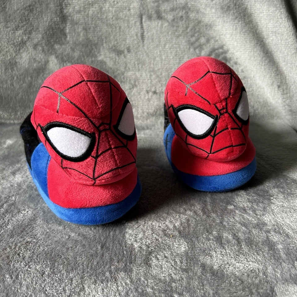Zapatillas Marvel Spiderman Niños Talla Pequeña 5/6 Rojo Azul Felpa Zapatos Sin Cordones NUEVO Foto 2 de 4