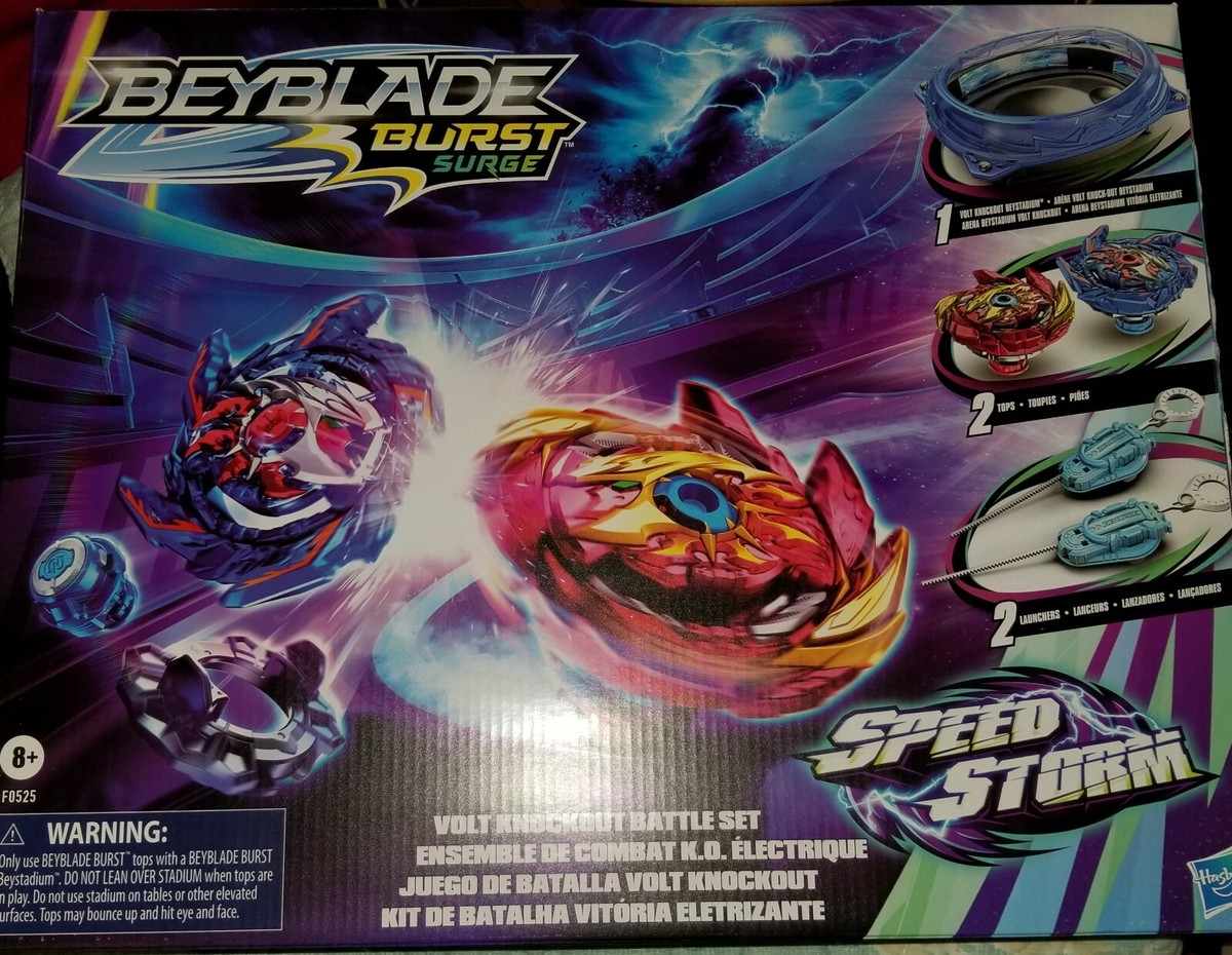 Beyblade Burst Surge Speedstorm Volt Knockout Battle Set New 2021