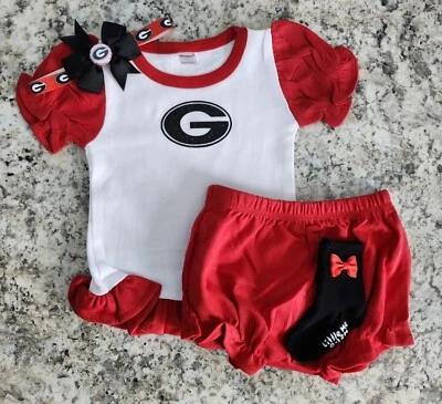 MONAG Georgia Bulldogs baby/toddler clothes Georgia baby gift Georgia Baby outfit
