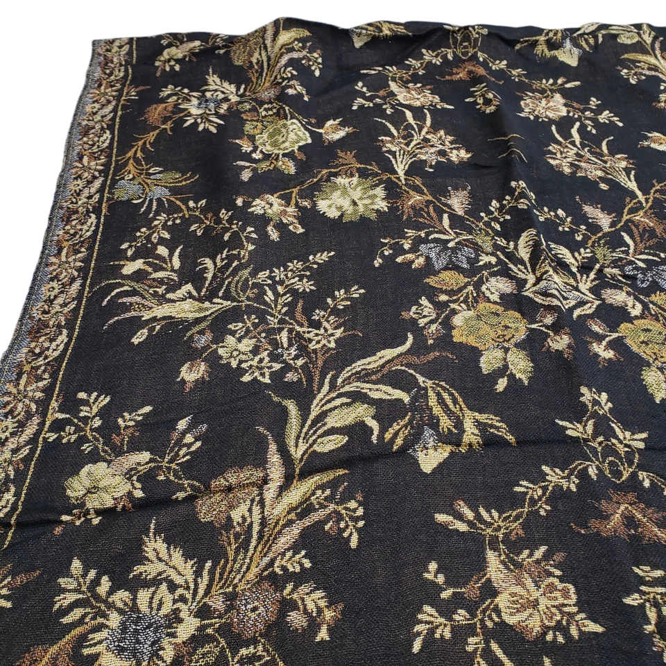 Bufanda para mujer Jones New York suave dorada negra floral metálica de gran tamaño 28/74" Foto 4 de 4