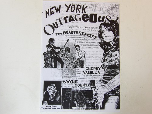 Heartbreakers / Wayne County: 1977 UK Gig Poster / Handbill - Picture 2 of 3