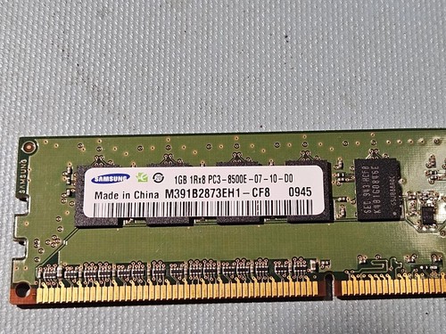 SAMSUNG 1GB 1RX8 PC3-8500E DDR3-1066 240-PIN DIMM M391B2873EH1-CF8 - Picture 2 of 3