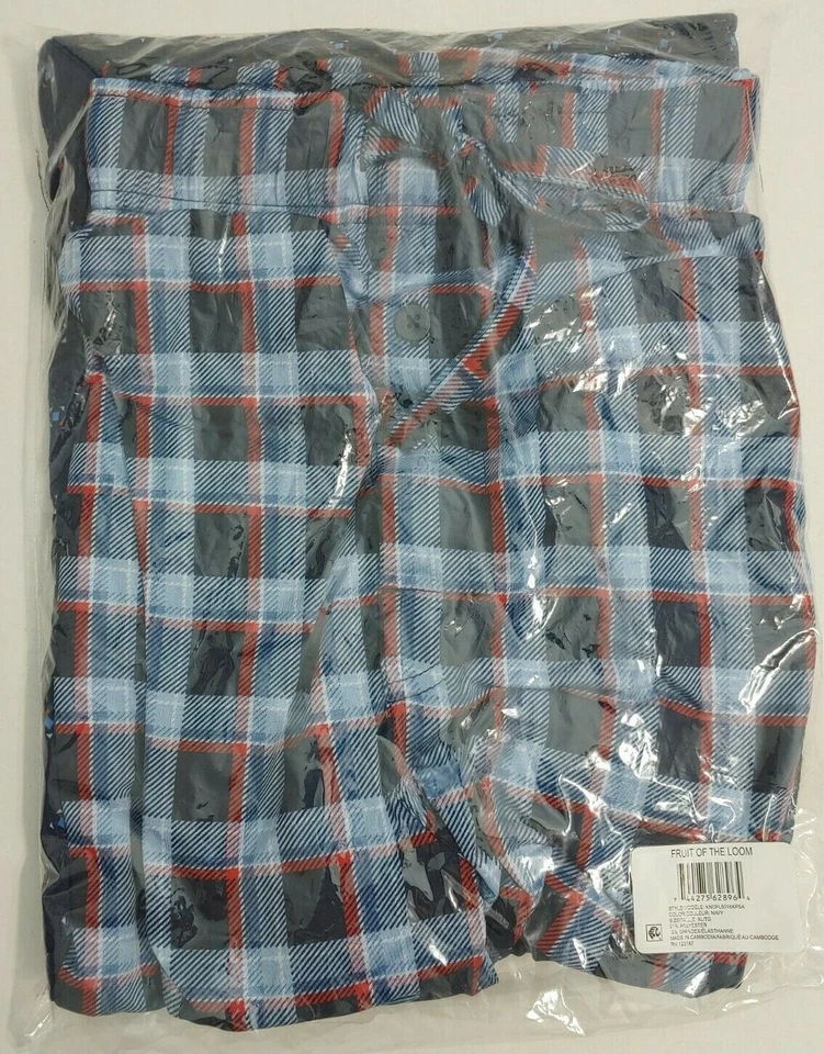 Paquete de 2 pantalones cortos Fruit of the Loom para dormir Beyond Soft Knit azules para hombre M-5XL Foto 3 de 4