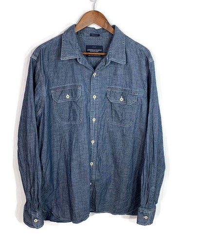 American Eagle Mens Denim Long Sleeve 