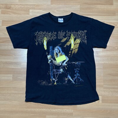 Vintage 90s Cradle Of Filth T Shirt Dead Girls Don't Say No Metal