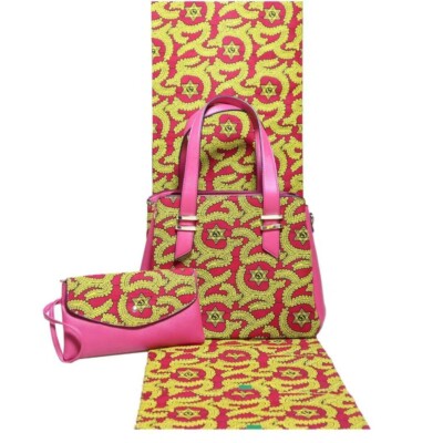 H&D Africa wax  Bag set with fabric 