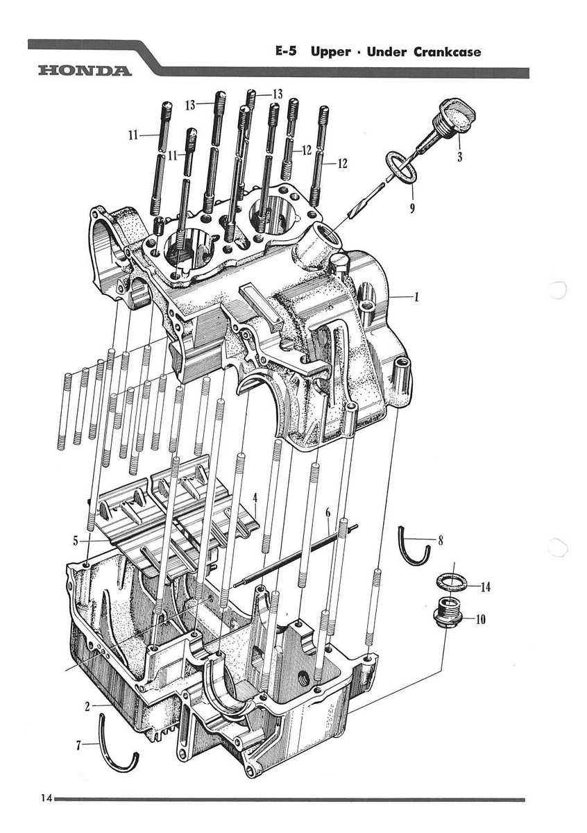 ホンダ CB450 取扱説明書 HONDA Parts Manual CB450 1965 1966 1967 & 1968 Spares