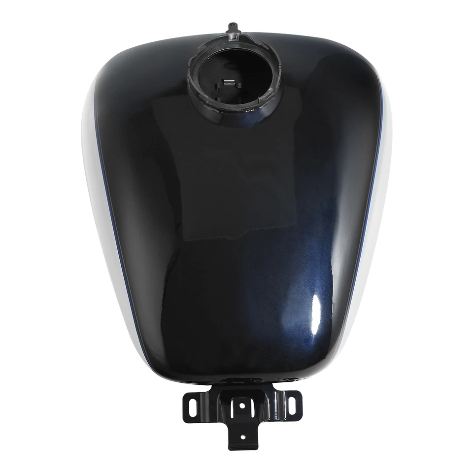 Tanque de gasolina apto para Harley Electra Glide 08-23 azul medianoche/plateado barracuda Foto 4 de 4