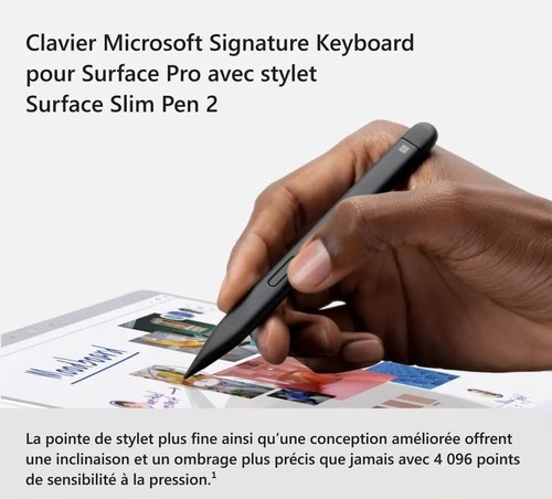 Microsoft Surface Clavier Signature + STYLET Slim Pen 2 Alcantara AZERTY 1864 - Photo 9/11