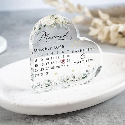 FROM WILLOW Personalised Mr & Mrs Wedding Gift Present, Anniversary Mr and Mrs Date Gift