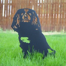 Cavalier King Charles Spaniel Black Metal Dog Silhouette