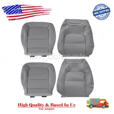 Driver Passenger Bottom Top Leather Seat Cover Gray For 15-22 Canyon Colorado US