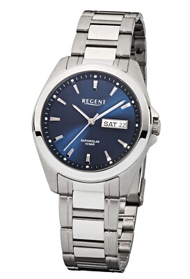 Regent F-526 DAY DATE STEEL SAPHIRGLAS Herrenuhr 10 ATM WR UVP* 89,90 EUR