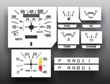White Face Gauges For 1980-1986 Ford Truck With Trip White Face Gauges For 1980-1986 Ford Truck With Trip