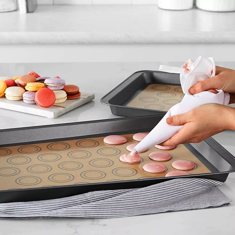 1pc 30 Circles Macaron Silicone Baking Mat, Non-stick Cookie Sheet