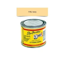 1 Shot 116L 4oz Ivory Lettering Enamel brush Pinstriping One Shot Paint