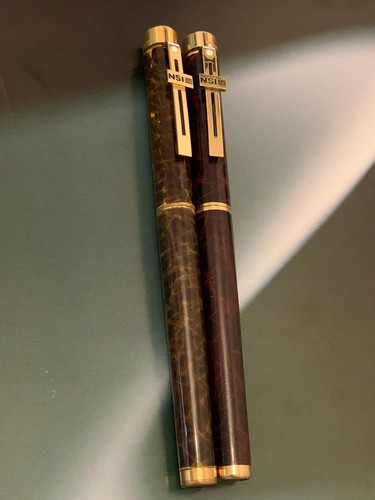 2 of Vintage Sheaffer TARGA 1030 Thuya Brown Marble Fountain Pen Pen 14K Gold - Picture 3 of 24