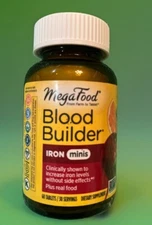 MegaFood Blood Builder Iron Minis All-in-One Product - 60 Tablets Exp 09/2025+