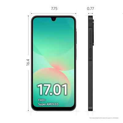 Samsung Galaxy A26 5G-SM-A266B-AI Smartphone Global - BLACK. “NO
