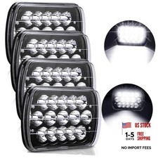 4 Pcs 5x7 LED Headlight Rectangle LED Headlights H6054 Headlamp Sealed Beam