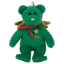 TY Jingle Beanie Baby - GIFT the Bear (Joy - Green Version) (5 inch) - MWMTs