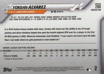 2020 Topps Chrome #200 Yordan Alvarez Sepia Refractor PSA 9 view 2