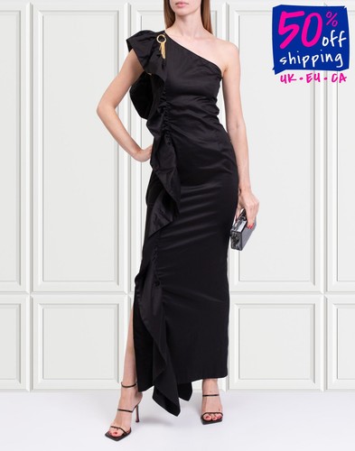 RRP€728 ROBERTO CAVALLI CLASS One-Shoulder Gown IT44 US8 UK12 L Made in Italy