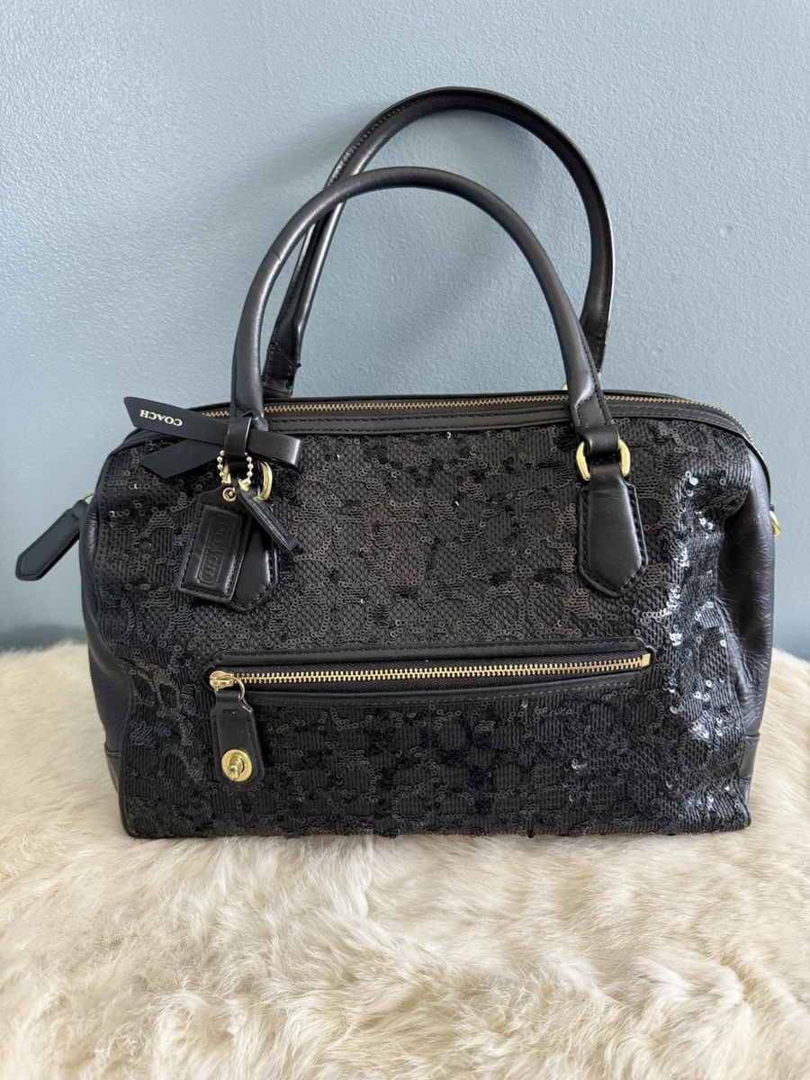 Coach Poppy Satchel/Top Handle Bag Black Bags & Handbags for Women