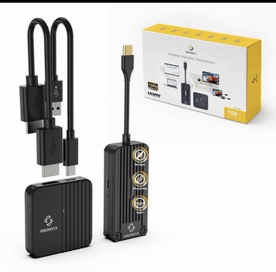 Wireless HDMI Transmitter Receiver USB C 1080P 5G 5G 100FT Black WHD-1000