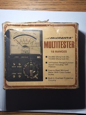 Vintage Realistic Micranta Multitester 18 Ranges 22-201A